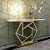Alzey Metal Console Table In Hexagonal Design - front_view