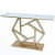 Alzey Metal Console Table In Hexagonal Design - top_view