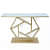 Alzey Metal Console Table In Hexagonal Design - rear_view