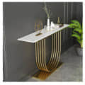 Aryo U shape White Marble Console Table - photo