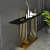 Aryo U Shape Gold Console Table - photo
