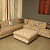 Dayton L Shape Chesterfield Beige Sofa - rear_view
