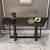 Slaric Console Table with Black Metal Base - photo