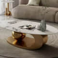 Slaric Gold oval Coffee Table(set of 2) - right_view