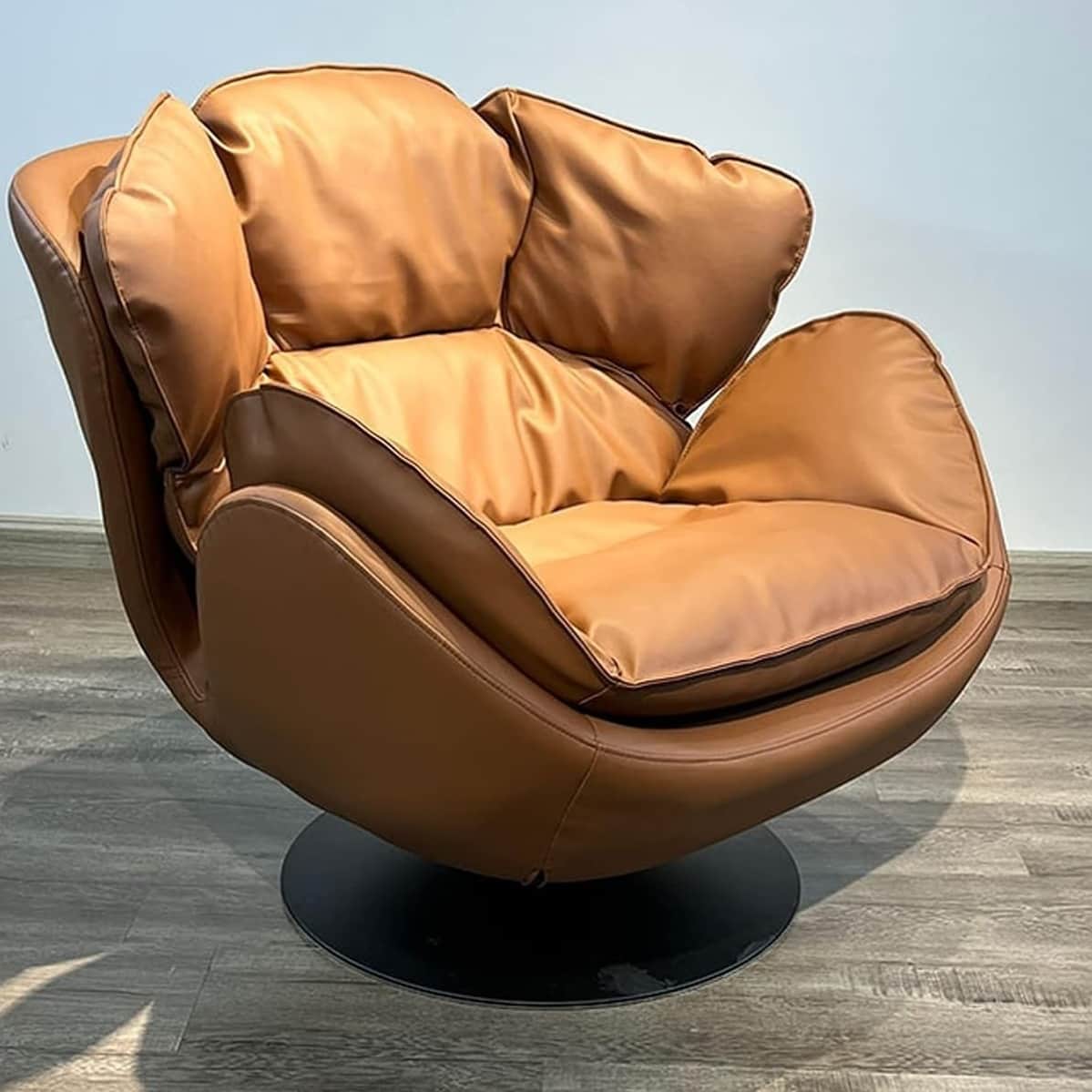 Volgo Rotating wooden Sofa Chair - front_view