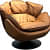 Volgo Rotating wooden Sofa Chair - top_view