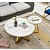 Vinca Round White Marble Top Coffee Table (Set of 2) - front_view