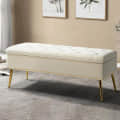 Alexa Storage Bench with Golden Metal Legs - photo
