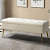 Alexa Storage Bench with Golden Metal Legs - front_view