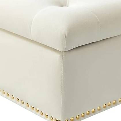 Alexa Storage Bench with Golden Metal Legs