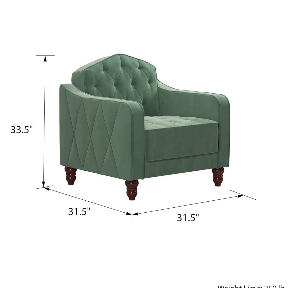 Aadvin Wooden Fabric Armchair