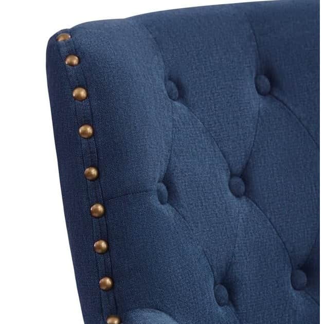 Bristo Tufted Armchair with Foot rest Stool - rear_view