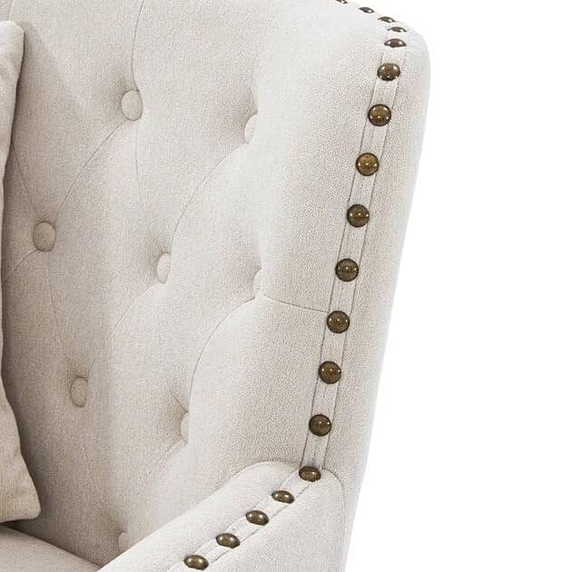 Bristo Tufted Armchair with Foot rest Stool