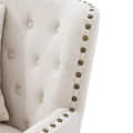 Bristo Tufted Armchair with Foot rest Stool - top_view