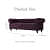 Daroo Velvet Fabric 3 Seater Diamond Sofa - rear_view
