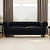 Daroo Velvet Fabric 3 Seater Sofa in Black Color - front_view