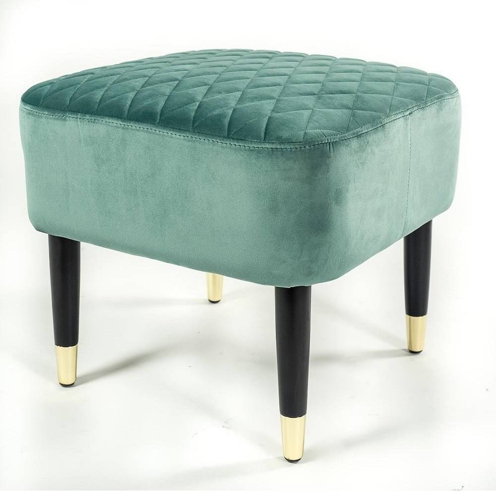 Ohio Green velvet Ottoman stool