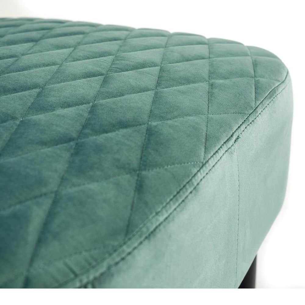 Ohio Green velvet Ottoman stool - rear_view