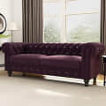 Daroo Velvet Fabric 3 Seater Diamond Sofa - photo