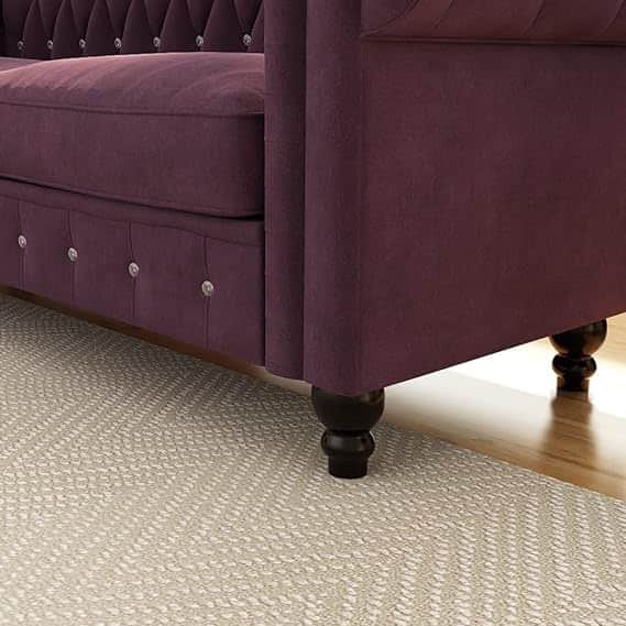 Daroo Velvet Fabric 3 Seater Diamond Sofa - top_view