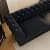 Daroo Velvet Fabric 3 Seater Sofa in Black Color - rear_view