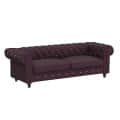 Daroo Velvet Fabric 3 Seater Diamond Sofa - front_view