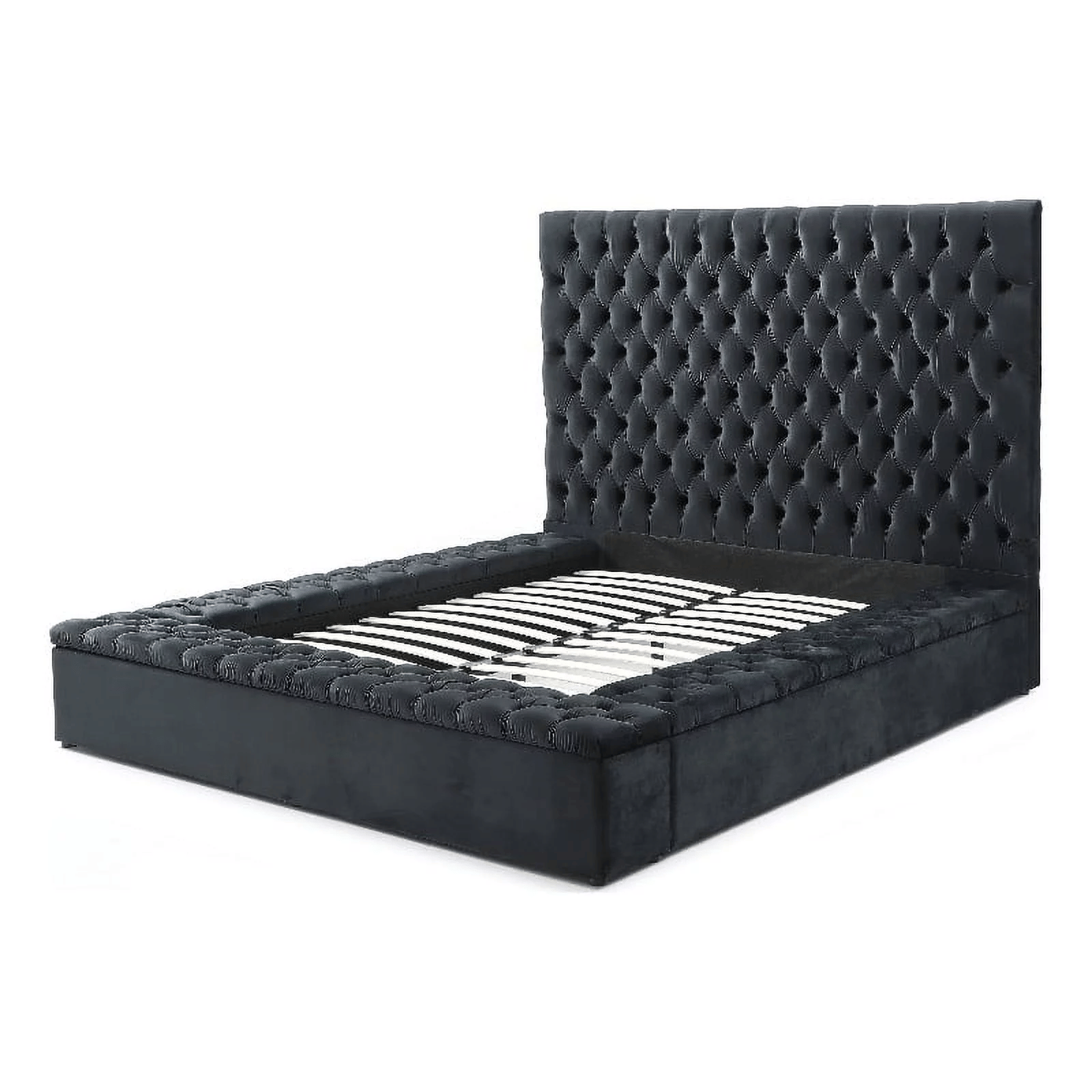 Advin wooden Hydraulic king size bed - rear_view