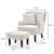 Bristo Tufted Armchair with Foot rest Stool - right_view