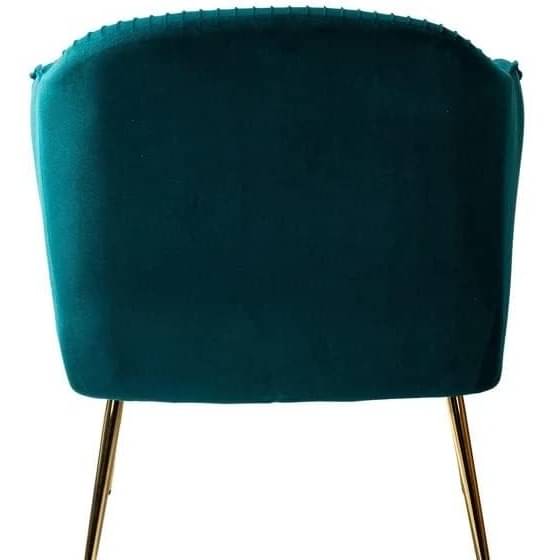Mid-Century Velvet Tufted Barrel Chair with Golden Legs (Set of 2) Fabric Velvet Accent Chair for Living Room