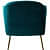 Mid-Century Velvet Tufted Barrel Chair with Golden Legs (Set of 2) Fabric Velvet Accent Chair for Living Room - rear_view