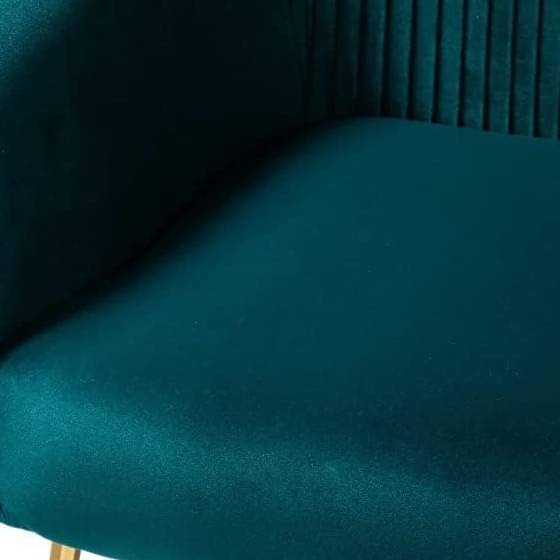 Mid-Century Velvet Tufted Barrel Chair with Golden Legs (Set of 2) Fabric Velvet Accent Chair for Living Room