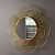 Golden Wall Mirror For living Room - front_view