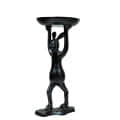 Pecos Metal Rabbit Candle Holder in Black Color - top_view