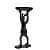 Pecos Metal Rabbit Candle Holder in Black Color - top_view