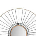 Iron Round Wall Mirror in Black colour - top_view