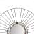 Iron Round Wall Mirror in Black colour - top_view