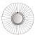 Iron Round Wall Mirror in Black colour - rear_view