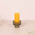 Olen glass candle holder - front_view