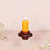 BURNT SIENNA GLASS CANDLE HOLDER - front_view