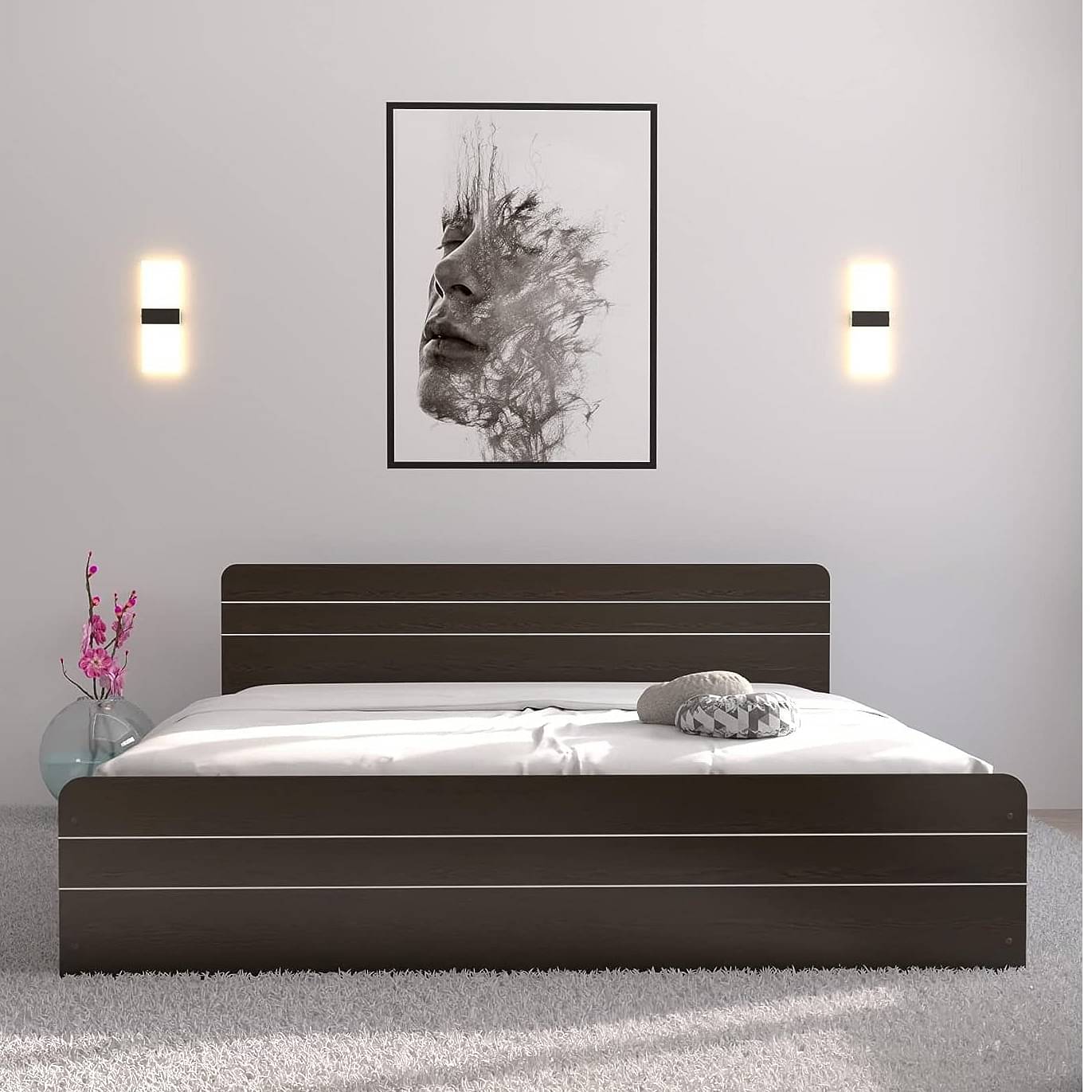 COLUMBIAN | Queen Size Engineered Wood Box Bed