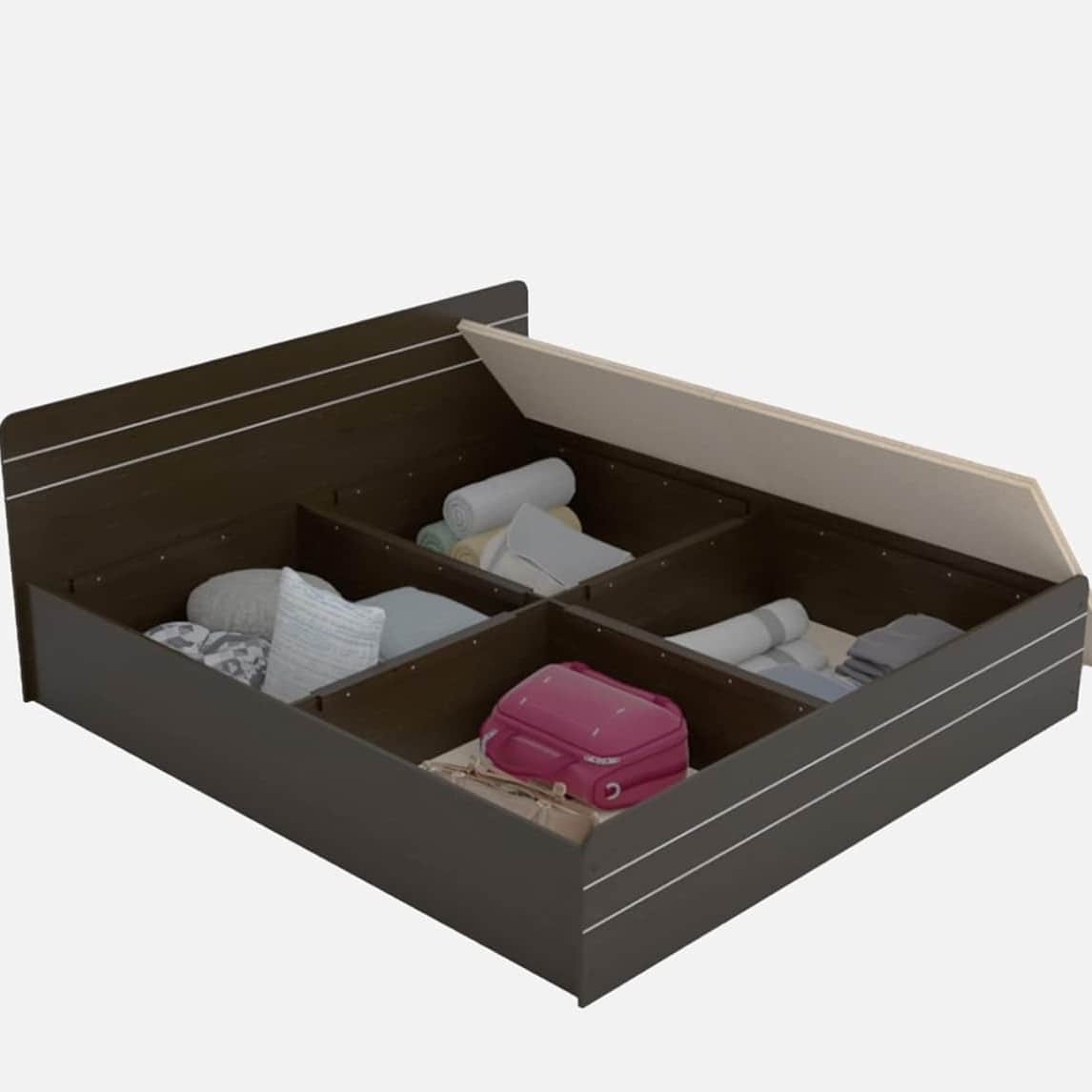 COLUMBIAN | Queen Size Engineered Wood Box Bed - top_view