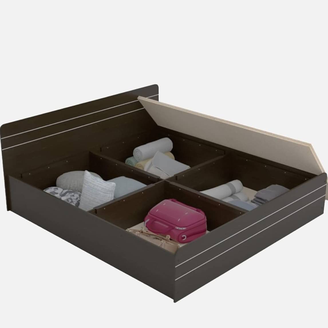 COLUMBIAN | Queen Size Engineered Wood Box Bed