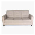 Kim Modern Leather Sofa Set( 3+1+1) in Beige colour - front_view