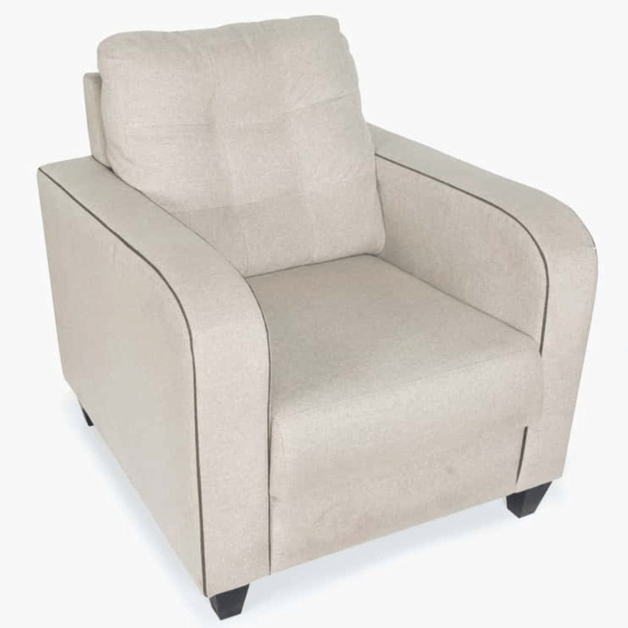 Kim Modern Leather Sofa Set( 3+1+1) in Beige colour - left_view