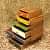 5 Drawer Wooden Side Table With Walnut Finish - rear_view