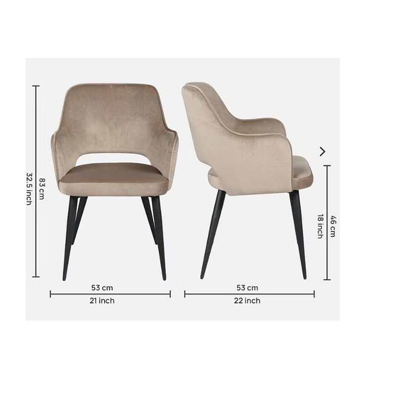 Modway Fabric arm chair in brown and black color