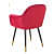 Genoa Fabric Arm Chair (Pink) - rear_view