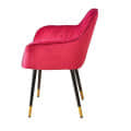 Genoa Fabric Arm Chair (Pink) - left_view
