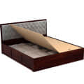 Advin Sheesham Wood Queen Size Bed With Storage - top_view