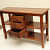 Wooden Cabinet 4 Drawer - rear_view